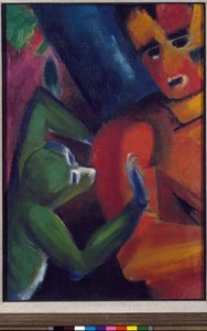 Egy ember és egy kis majom alkotó: Franz Marc