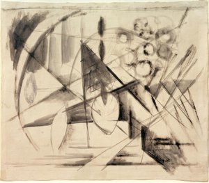 Absztrakt rajz alkotó: Franz Marc