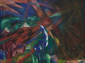 Állati sorsok A fák megmutatták gyűrűiket, az állatok az ereiket, 1913. alkotó: Franz Marc