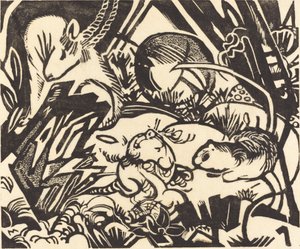 Animal Legend Tier Legend, 1912. alkotó: Franz Marc