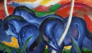 Nagy kék lovak, Franz Marc (1880-1916), olaj, vászon alkotó: Franz Marc