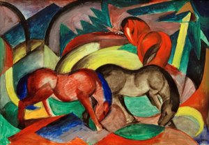 Három ló alkotó: Franz Marc