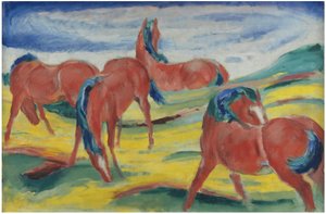 Legelő lovak 1910. III alkotó: Franz Marc