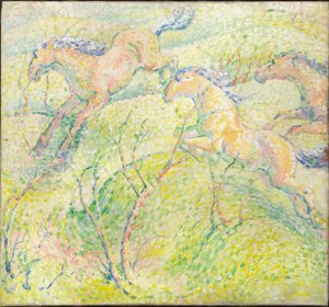 Ugró lovak, 1910 alkotó: Franz Marc