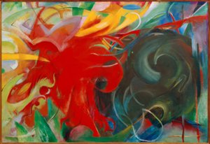 Küzdő alakzatok (absztrakt alakzatok I) alkotó: Franz Marc