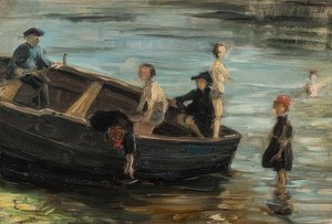 Gyerekek a csónakban. 1903 alkotó: Franz Marc