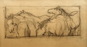 Lenggries lótanulás (lótanulás) alkotó: Franz Marc
