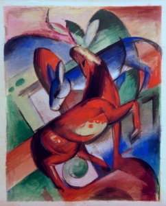 Ló és szamár alkotó: Franz Marc
