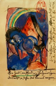 Ló és ház szivárvány alkotó: Franz Marc
