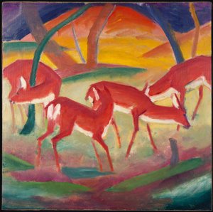Gímszarvas 1, 1910 alkotó: Franz Marc