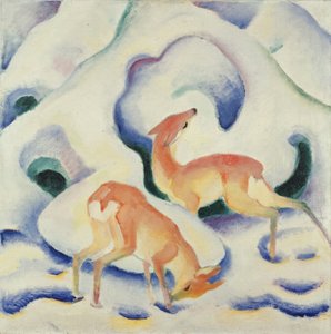 Szarvas a hóban II alkotó: Franz Marc