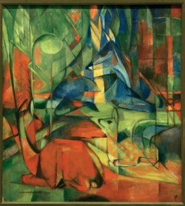 Szarvas az erdőben II alkotó: Franz Marc