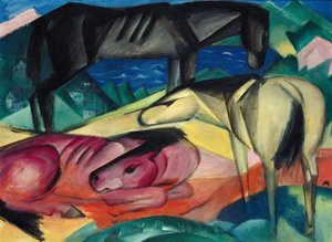 Három ló II, 1913. alkotó: Franz Marc