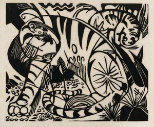 Tigris, 1912 (fametszet japán papírra)
