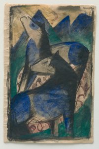 Két kék ló. alkotó: Franz Marc