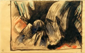 Vízesés a hegyekben alkotó: Franz Marc