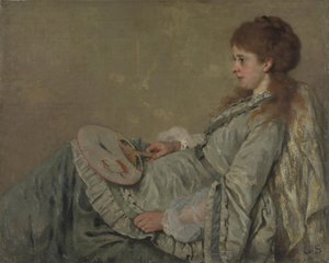 A művészfeleség arcképe, 1872-1873 alkotó: Franz Otto Scholderer