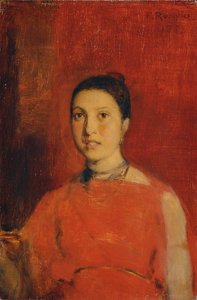 piros ruhás lány alkotó: Franz Rumpler