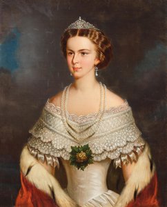 Bajor Erzsébet portréja, 1854.