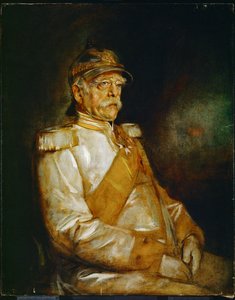 Otto von Bismarck herceg egyenruhában, porosz sisakkal (festmény vászonra) alkotó: Franz Seraph von Lenbach