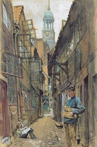 Egy hátsó sikátor Hamburgban, 1891