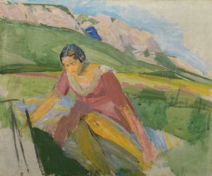 Fiatal nő a tájban (Karintia), 1930-38 (olaj, vászon)