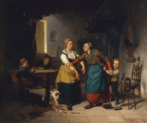 Családi fájdalmak (olaj, vászon) alkotó: Franz Wieschebrink