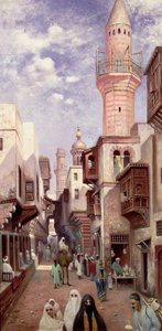 Arab utcakép alkotó: Franz Wilhelm Odelmark