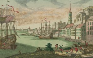 A bostoni kikötő, Massachusetts, 1770-80 körül