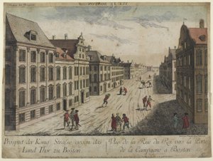 A Rue du Roi--Boston (1776) alkotó: Franz Xaver Habermann