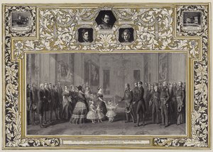 Őfelsége a királynő fogadja Lajos Fülöp királyt a windsori kastélyban, 1844. október 8-án alkotó: Franz Xaver Winterhalter