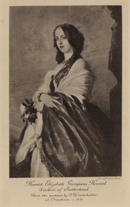 Lady Harriet Elizabeth Georgiana Howard (mélynyomás) alkotó: Franz Xaver Winterhalter