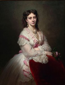 Branicka Mária grófnő arcképe 1843-1918, geb. Sapieha hercegnő, 1865 alkotó: Franz Xaver Winterhalter
