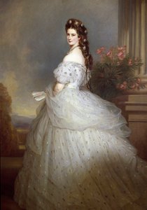 Erzsébet de Wittelsbach (1837-1898) (sissi), osztrák császár (1854-1898) és magyar királynő (1867-1898) portréja Franz Xaver Winterhalter (1806-1873) festménye