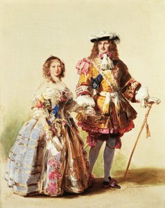 Viktória királynő és Albert herceg az 1851-es bál restaurációjának ruháit viselik, Franz Xaver Winterhalter (1805-1873) festménye alkotó: Franz Xaver Winterhalter