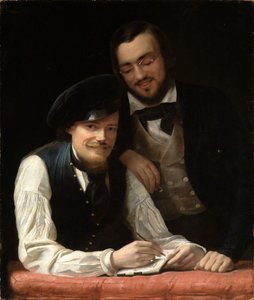 A művész önarcképe fivérével alkotó: Franz Xaver Winterhalter