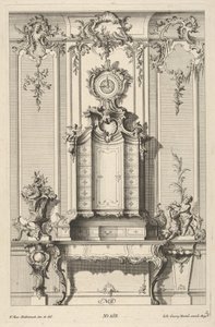 Falemelés titkárral, az íróasztalokból, 1748-70 körül.