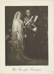 Juliana, Hollandia királynője és Bernhard van Lippe-Biesterfeld portréja alkotó: Franz Ziegler