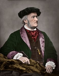 Richard Wagner (1813-1883) német zeneszerző portréja. 1871. Digitális színezés.