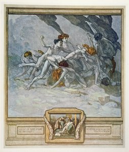 Illusztráció Dante „Isteni színjátékából”, Inferno, XXX. ének: 1921. 22.
