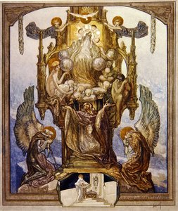 Illusztráció Dantès Isteni komédiájából, Paradicsom, VIII. ének, 1921 (wc, papír) alkotó: Franz von Bayros