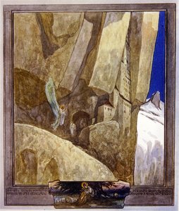 Illusztráció Dantès Isteni komédiájából, Paradicsom, XXI. ének, 1921 (wc, papír) alkotó: Franz von Bayros