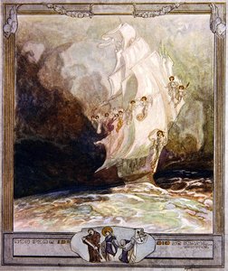 Illusztráció: Dantes Isteni színjáték, Paradicsom, XXVII. ének, 1921 (wc papíron) alkotó: Franz von Bayros