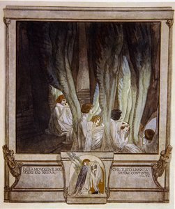 Illusztráció Dantes Isteni színjátékból, Purgatórium, XXI. ének: 62, 1921 (wc papíron) alkotó: Franz von Bayros