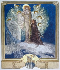 Illusztráció Dante Isteni színjátékából, Purgatórium, XXX. ének, 1921 (wc papíron)