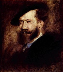 Wilhelm Busch portréja alkotó: Franz von Lenbach
