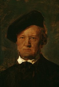 Richard Wagner sapkában alkotó: Franz von Lenbach