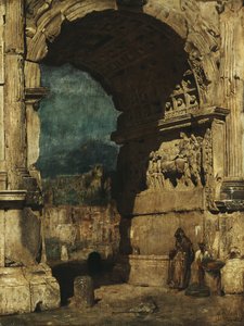 Tanulmány a Titus íve Rómában című festményhez alkotó: Franz von Lenbach