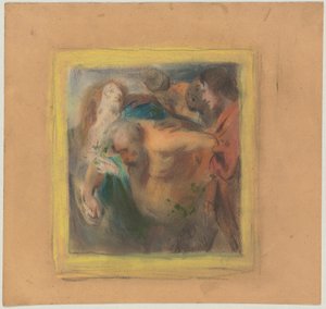 Trunkener Silen; nach Rubens, freie Variation alkotó: Franz von Lenbach
