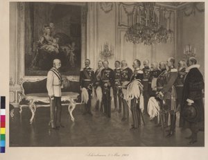 A német szövetségi herceg látogatása 1908. május 8-án a schönbrunni kastélyban alkotó: Franz von Matsch